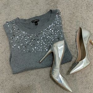 Express sequined sweater